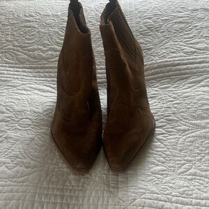 Sam Edelman Brown Suede Ankle Booties